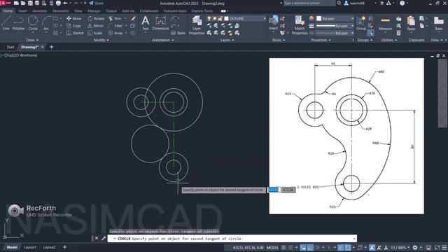 2D AutoCAD Exercise - 16 смотреть онлайн
