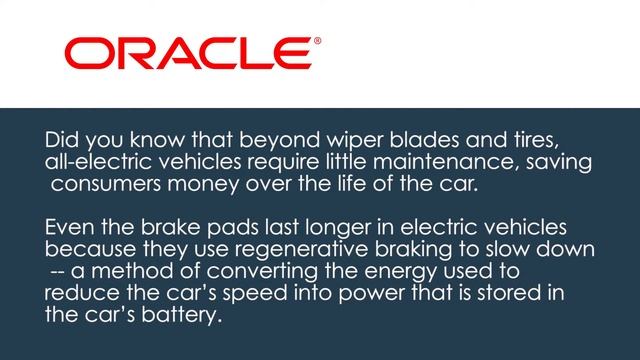 Oracle Sustainable Site - E - car смотреть онлайн