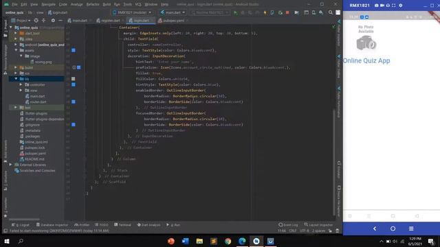 Build Online Quiz App using Flutter PHP and MySql - Create Login Page #12 смотреть онлайн