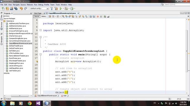How to Copy All Element from ArrayList in Java Netbeans смотреть онлайн