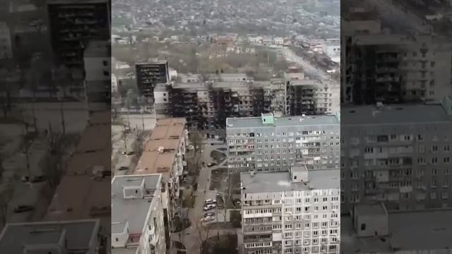 Видео Мариуполя, снятое с дрона. смотреть онлайн