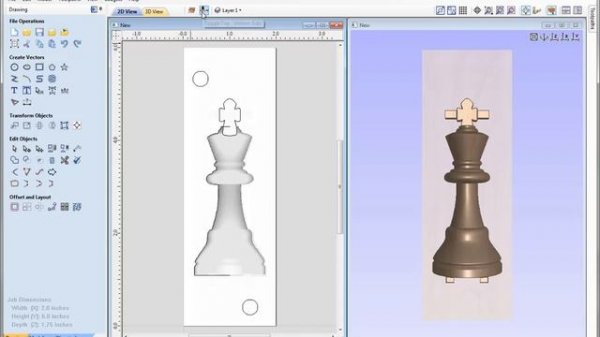 King Chess Piece | 3D Modeling | V9