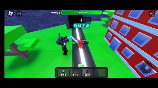 я играю в игру Roblox в режим Tower Defense сложность лёгкая
