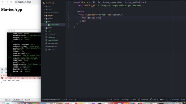 Next.js React Movies App - Part 4: Fetching Data & Server-side Rendering смотреть онлайн