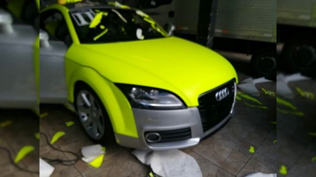Envelopamento Audi tt amarelo fluorescente смотреть онлайн
