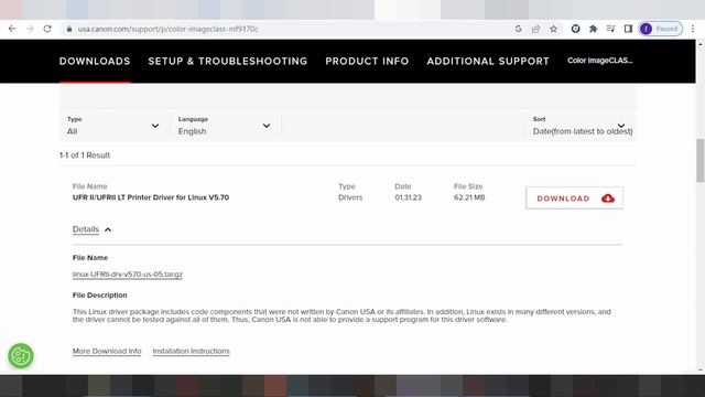 Canon ImageCLASS MF9170c Driver Download And Setup Windows 11 Windows 10,Mac 13, Mac 12, Mac 11