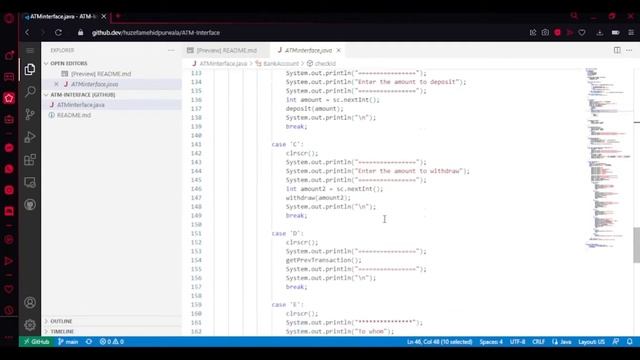 ATM Interface with Java | Internships | OASIS INFOBYTE Internship | Java Development Internship смотреть онлайн