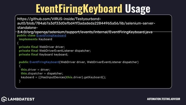 org openqa selenium support events internal EventFiringKeyboard with examples смотреть онлайн