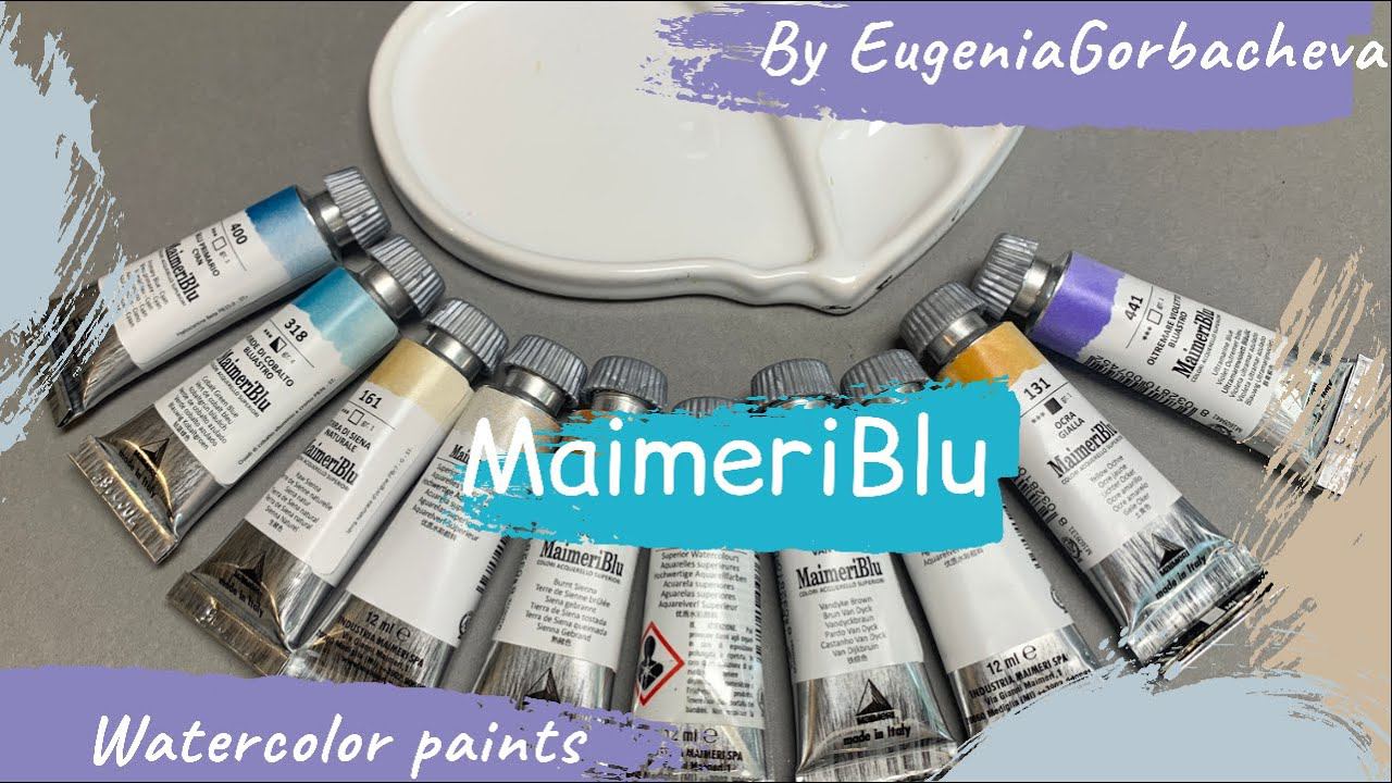 Обзор линейки однопигментных акварельных красок Maimeri Blu  | Акварель