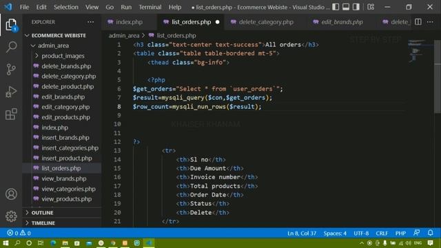 E-commerce website using PHP and MySQL || Admin - View Orders || Part -73 смотреть онлайн