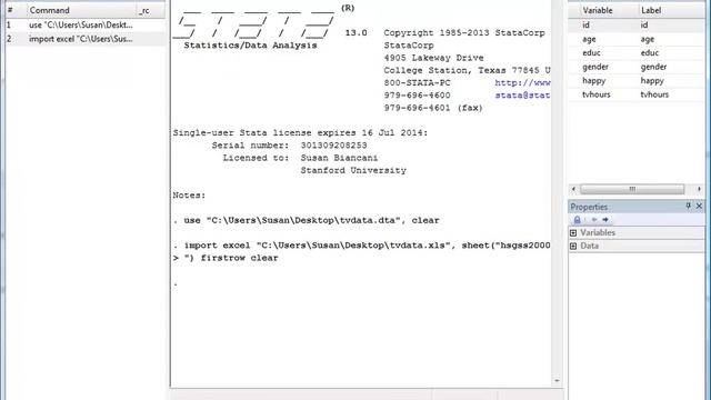Stata: Opening and Importing Data Files смотреть онлайн