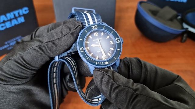 Обзор часов Blancpain Swatch Bioceramic Scuba Fifty Fathoms / Atlantic Ocean /SO35A100!