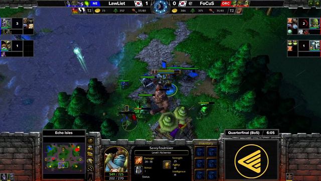 WC3 - New Year's Invitational - Quarterfinal: [NE] LawLiet vs. FoCuS [ORC] смотреть онлайн