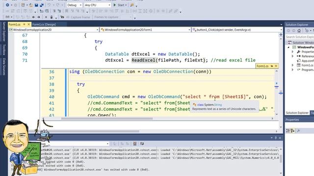 351 Load Excel File to Data Table DB C SHARP تحميل جدول من اكسيل سي شارب و قواعد смотреть онлайн