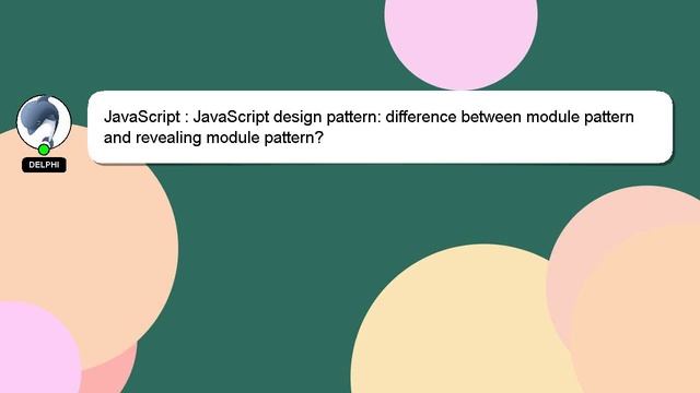 JavaScript : JavaScript design pattern: difference between module pattern and revealing module patt смотреть онлайн
