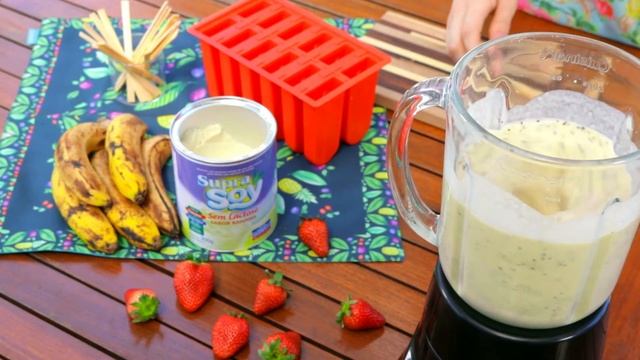 SupraSoy - Picolé de Banana, Morango e Chia (Sem Lactose e Sem Glúten) смотреть онлайн