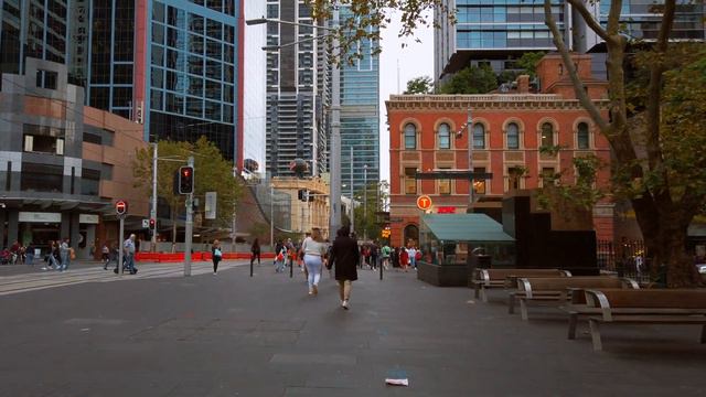4K  SYDNEY CITY WALKING TOUR  George Street  Pitt Street Mall  Darling Square  Martin Place