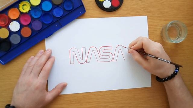 How to draw the old NASA logo смотреть онлайн