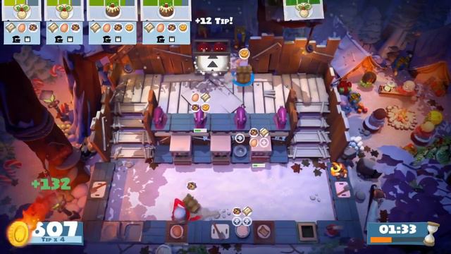 Overcooked 2 - Winter Wonderland DLC - 4 Star Finish (100% Walkthrough - All You Can Eat - PC) смотреть онлайн