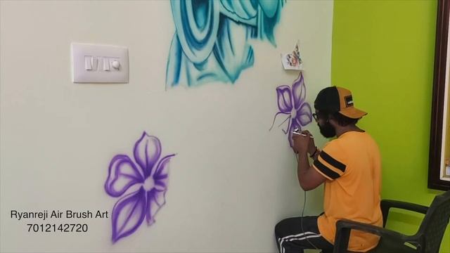 Angel airbrush/Airbrush wall art/Wall painting tutorial/Airbrush trick/optical illusion/Drawingmusi смотреть онлайн