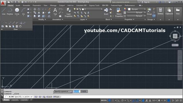 AutoCAD Construction Line (Xline) and Ray Command Tutorial Complete | Hor, Ver, Ang, Bisect, Offset смотреть онлайн