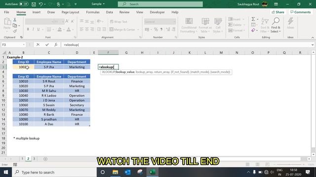 XLOOKUP | Excel 365 | #excel365 #excellearning смотреть онлайн