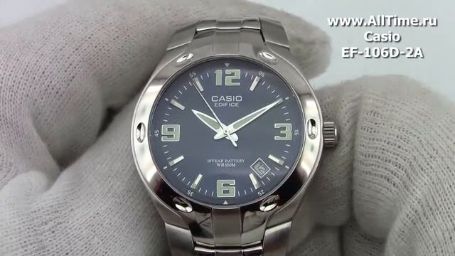 Мужские японские наручные часы Casio EF-106D-2A смотреть онлайн