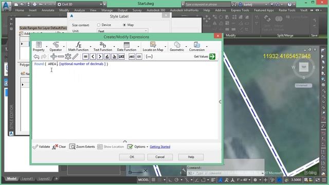 How to use the Round function on GIS data labels in Civil 3D. смотреть онлайн