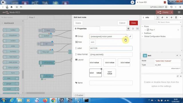 Using Node-RED dashboard to control a VFD - controlled motor смотреть онлайн