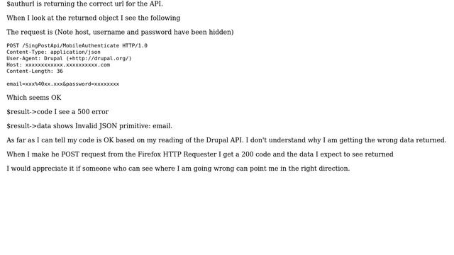 Drupal: drupal_http_request() returns "Invalid JSON primitive" смотреть онлайн