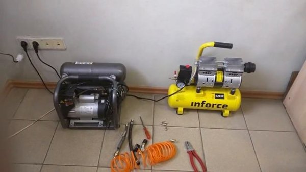 Компрессор безмасляный "INFORCE U550/9".mp4