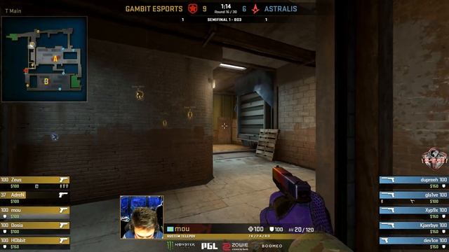 PGL Major Kraków 2017 | Main Event | Day 2 | Gambit vs Astralis | Game 3 смотреть онлайн