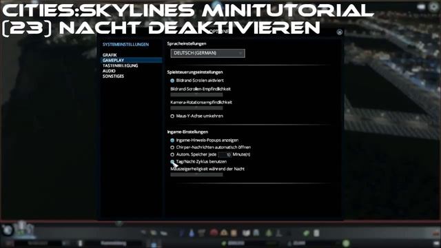 CitiesSkylines MiniTutorial (23) Nacht deaktivieren смотреть онлайн