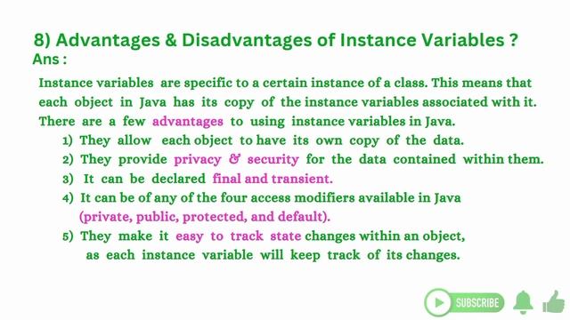 8. Advantage and Disadvantage of Instance variable in java | variable in java | Siddharth Lecture смотреть онлайн