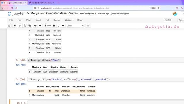 Pandas part 5: Merge() & Concatenate in pandas смотреть онлайн