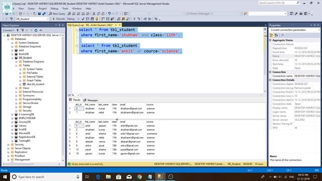 How to use query AND OR and Order By in sql server 2017 || #sql tutorials 4 смотреть онлайн