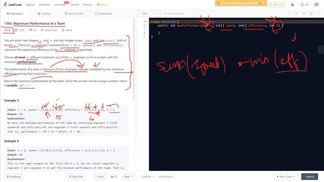 1383. Maximum performance of Team ??| Java | Explanation w/ Code | @LearnOverflow смотреть онлайн