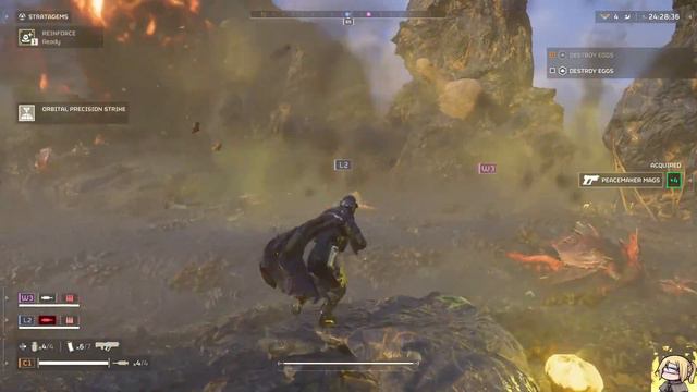 Playing HELLDIVERS 2 AKA Starship Troopers Done Right смотреть онлайн