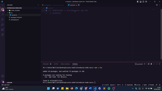 Curso de Back-end com Node.js: Aula 01 - Criando projeto смотреть онлайн