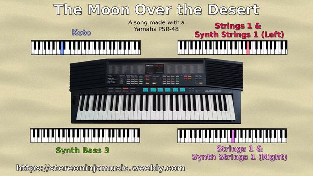Yamaha PSR-48 song: The Moon Over the Desert by Stereo Ninja Music смотреть онлайн