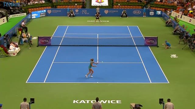 Camila Giorgi dominates Aga Radwanska 6-4 6-2, Katowice 2015 смотреть онлайн