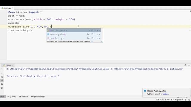 #3 | Drawing Lines and Rectangle Using Tkinter Canvas Widget | Tkinter Python tutorial in Tamil смотреть онлайн