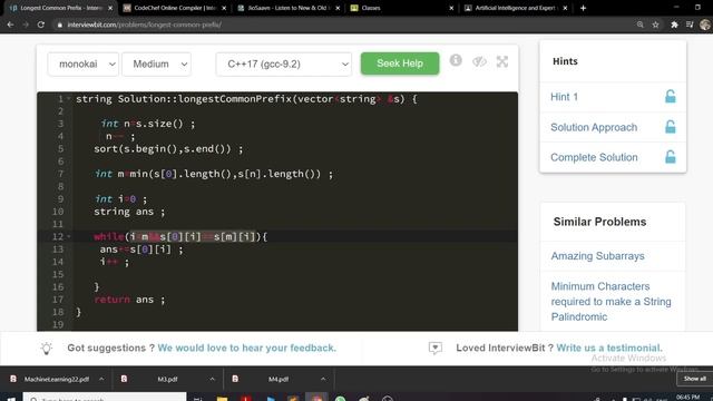 Longest Common Prefix смотреть онлайн