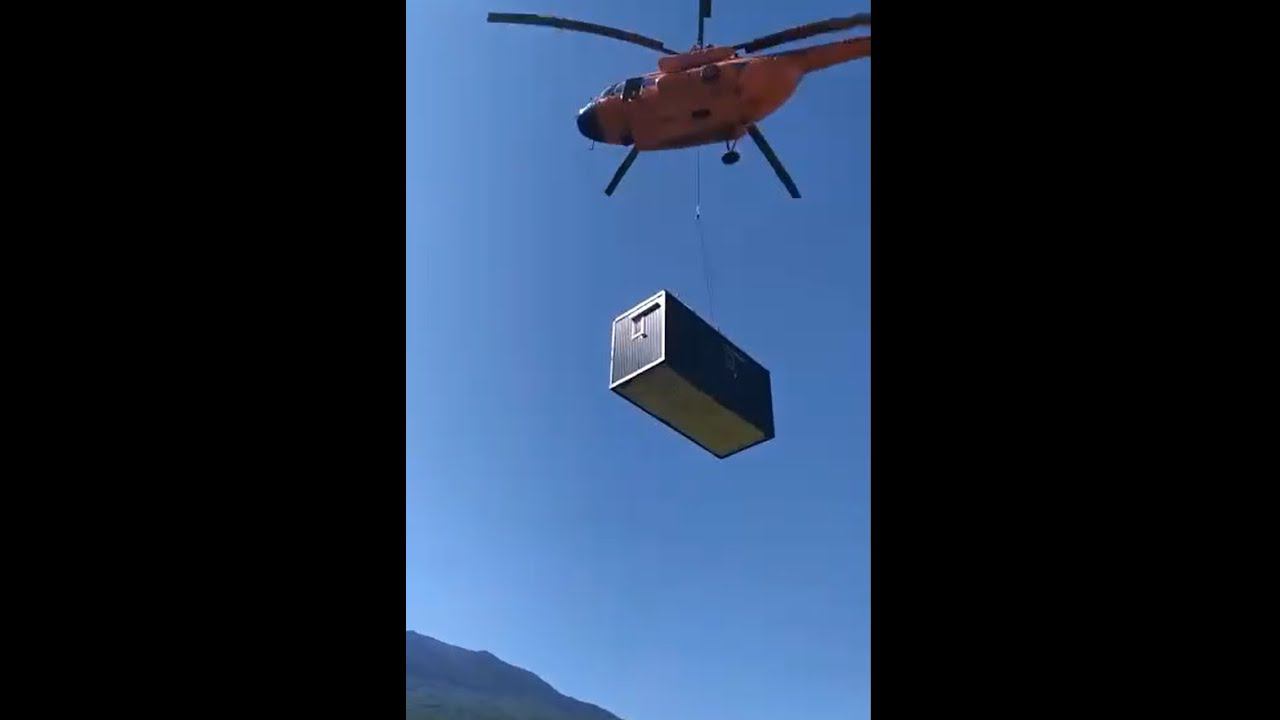 Доставка наших вагон-домов по воздуху смотреть онлайн