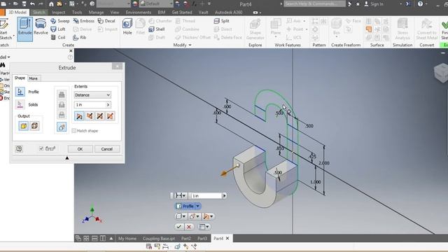 COUPLING BASE With AutoCAD INVENTOR, UNISA 2020 CAD2601 (Mechanical Engineering) Inventor Tutorial смотреть онлайн