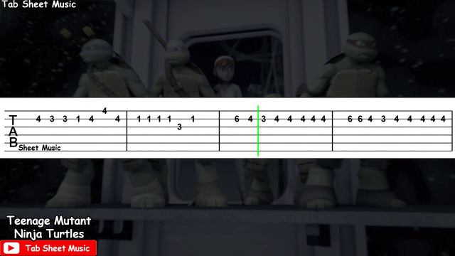 Teenage Mutant Ninja Turtles - Theme Guitar Tutorial смотреть онлайн