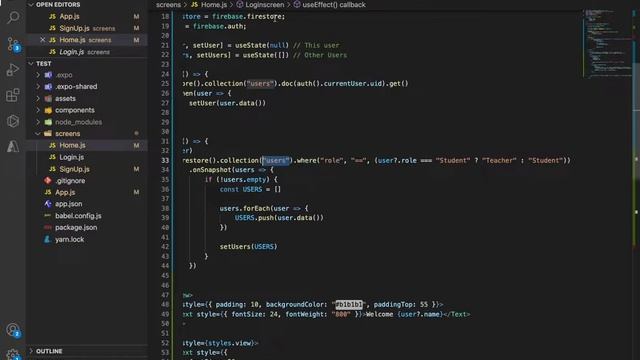 React Native: Splitting users based on their roles with Firebase and Expo смотреть онлайн
