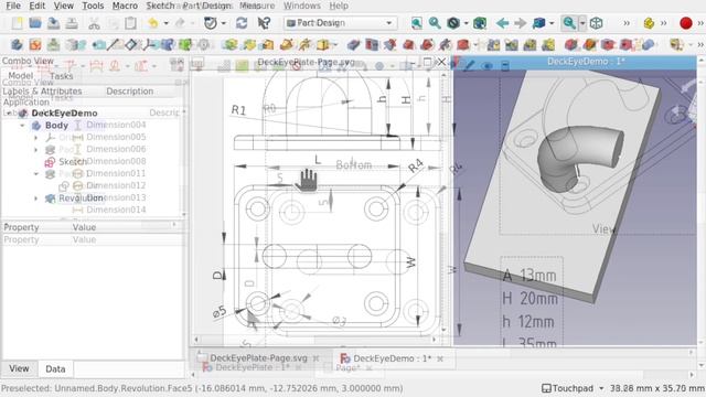 FreeCAD 0.20 For Beginners | 14 | Making a Basic Easy Model with Different Workflows / Workbenches смотреть онлайн