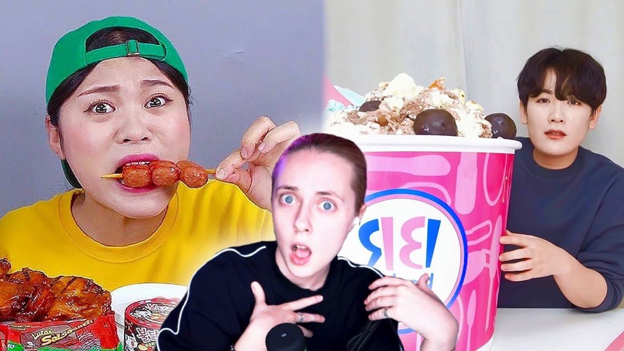 САМЫЕ ГОЛОДНЫЕ МУКБАНГЕРЫ реакция на асмр и мукбанг смотреть онлайн