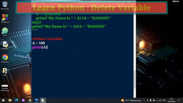 #06 : Learn Python | Delete Variable смотреть онлайн